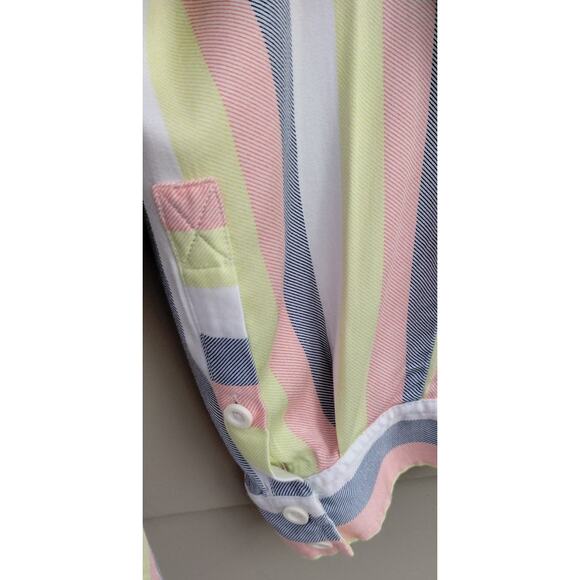 Torrid Multi Stripes Button down Shirt Top Blouse Tunic Pastels Size 4 - 4XL - Picture 7 of 10